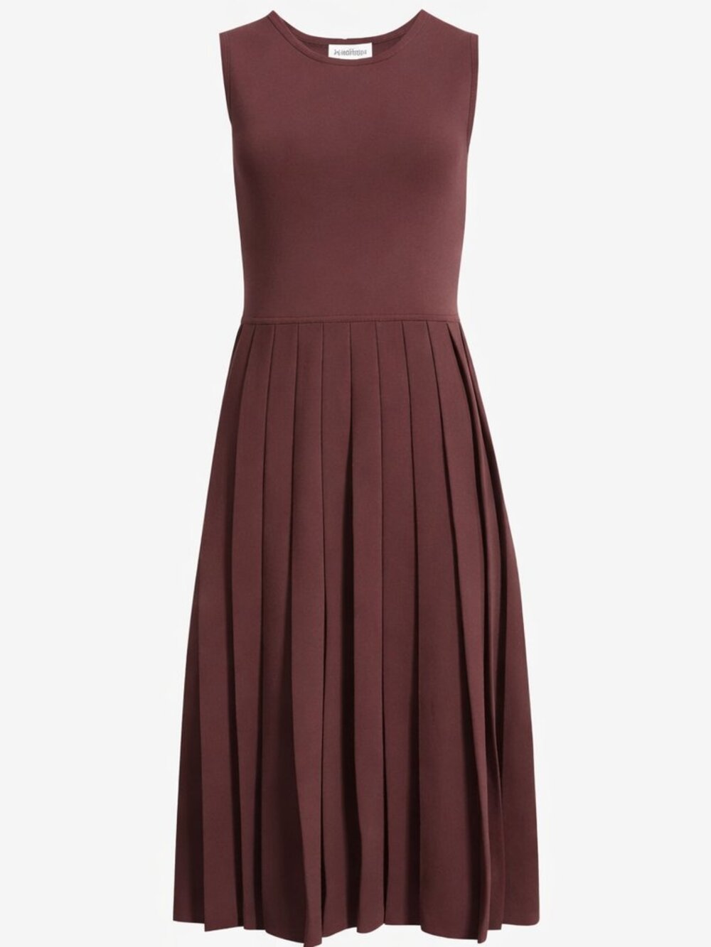 Nordstrom Sleeveless Pleated Sweater Dress – Burgundy – Small – Fit & Flare Midi